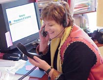 Marianne handles phones on a busy day in Operations Management